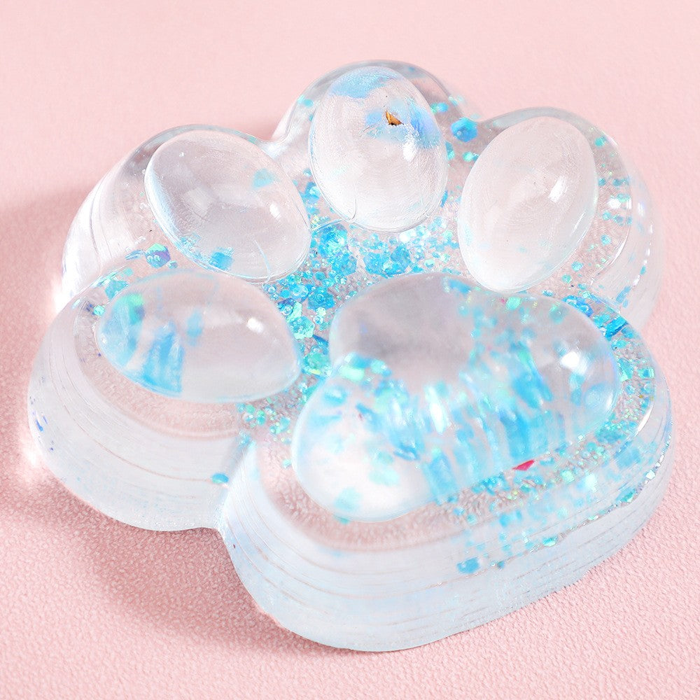 Jucarie Antistres Squishy Labuta de Pisica Pufoasa, Revenire Lenta pentru Relaxare, Material TPR Moale, 7 x 6.5 cm, 65 g, Multicolor, Model 270532