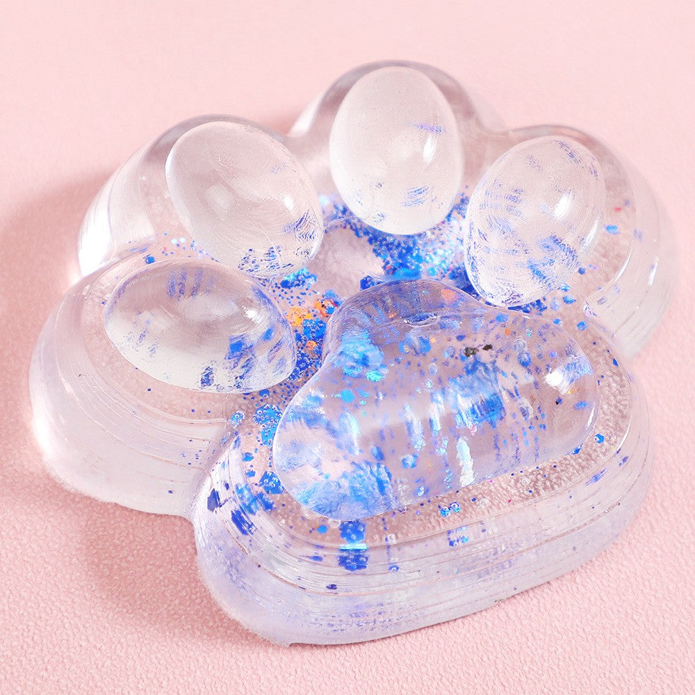 Jucarie Antistres Squishy Labuta de Pisica Pufoasa, Revenire Lenta pentru Relaxare, Material TPR Moale, 7 x 6.5 cm, 65 g, Multicolor, Model 270532