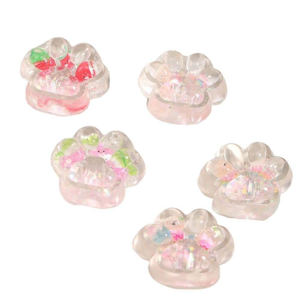 Jucarie Antistres Squishy, Labuta de Pisica Pufoasa cu Revenire Lenta, Material TPR Flexibil, Stimulare Senzoriala, 7 x 6.5 cm, Multicolor