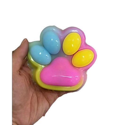 Jucarie Antistres Squishy, Model Cat Paw cu Revenire Lenta, Textura Moale TPR, 12.5x10.5 cm, 220g, Multicolor