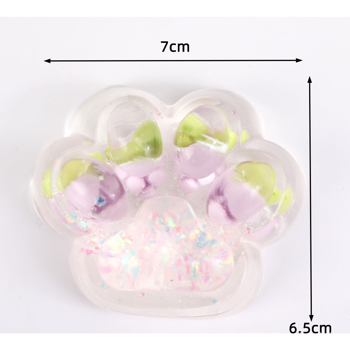 Jucarie Antistres Squishy, Labuta de Pisica cu Revenire Lenta, Terapie Senzoriala, Material TPR Moale, 7.5 cm, Multicolor