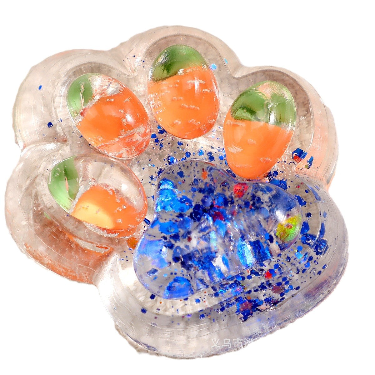 Jucarie Antistres Squishy, Labuta de Pisica cu Revenire Lenta, Material TPR Moale, Terapie Senzoriala, 7.5 cm, Multicolor