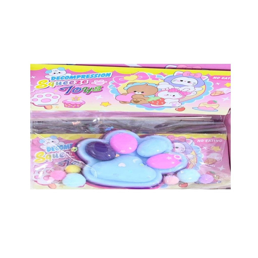 Jucarie Antistres Squishy, Labuta de Pisica cu Revenire Lenta, Material TPR Moale, Terapie Senzoriala, 7.5 cm, Multicolor
