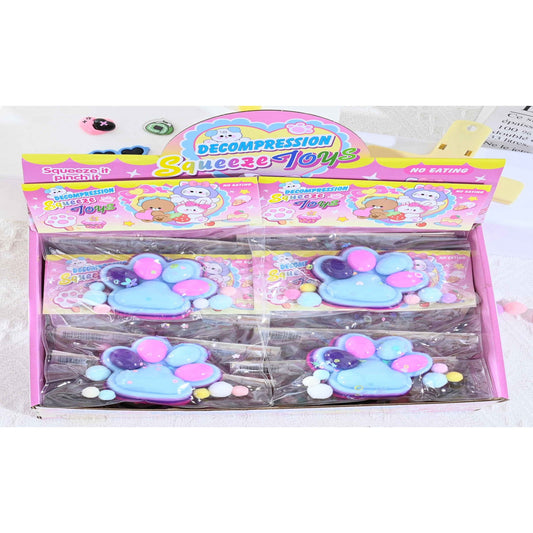 Jucarie Antistres Squishy, Labuta de Pisica cu Revenire Lenta, Material TPR Moale, Terapie Senzoriala, 7.5 cm, Multicolor