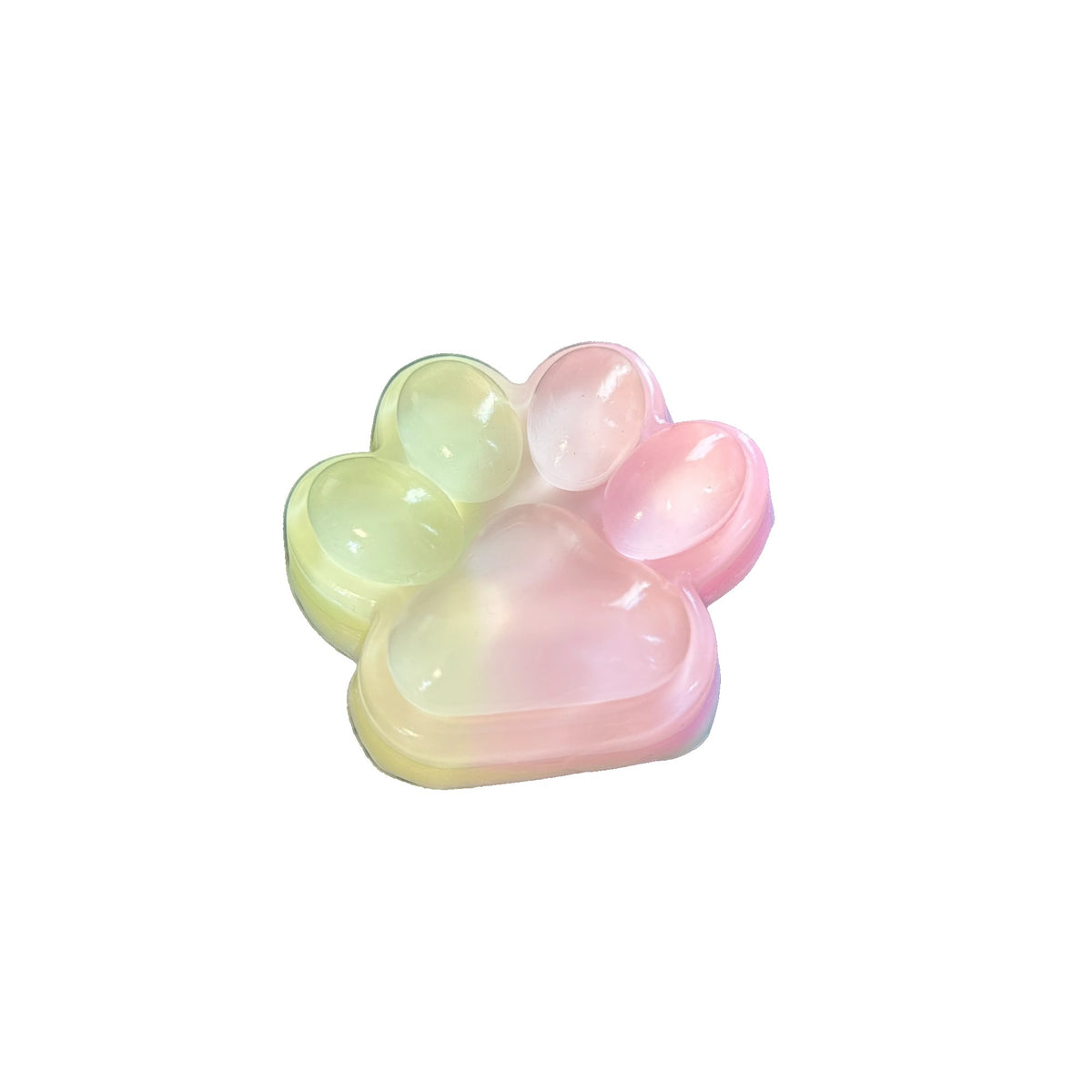 Jucarie Antistres Squishy, Labuta de Pisica Pufoasa cu Revenire Lenta, Terapie Senzoriala, Material TPR Moale, 7.5 x 8.5 cm, Multicolor, Model 270511