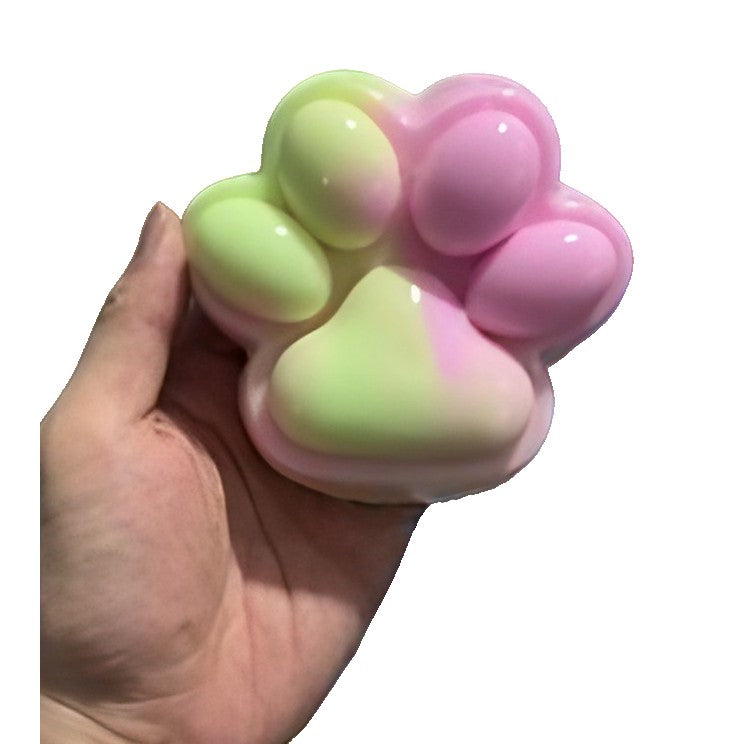 Jucarie Antistres Squishy, Revenire Lenta, Model Labuta de Pisica, Material TPR Moale, 12.5x10.5 cm, 220g, Multicolor