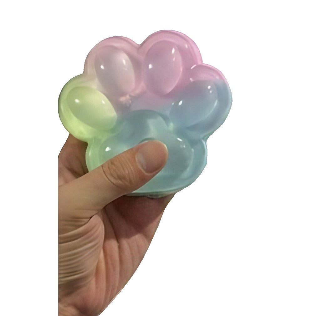 Jucarie Antistres Squishy, Revenire Lenta, Model Labuta de Pisica, Squeeze Pinch Family, Material TPR Moale, 12.5x10.5 cm, 220g, Multicolor
