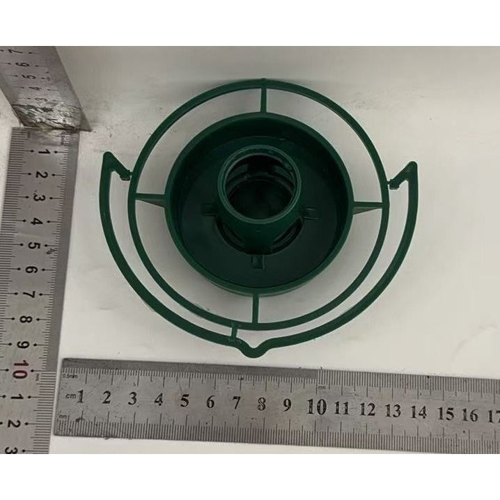 Suport Hrănitoare Păsări pentru Sticlă Plastic, Adaptor Dozator Semințe Grădină, Polipropilenă Rezistentă, 12.5 x 3.8 x 2 cm, Verde