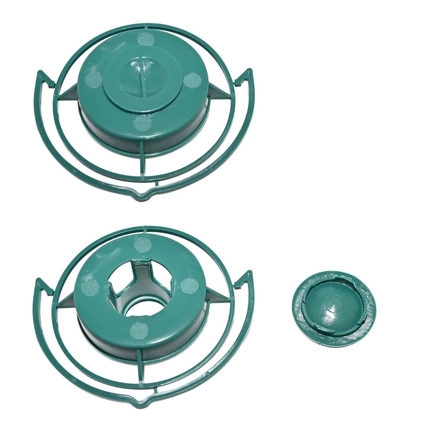 Suport Hrănitoare Păsări pentru Sticlă Plastic, Adaptor Dozator Semințe Grădină, Polipropilenă Rezistentă, 12.5 x 3.8 x 2 cm, Verde