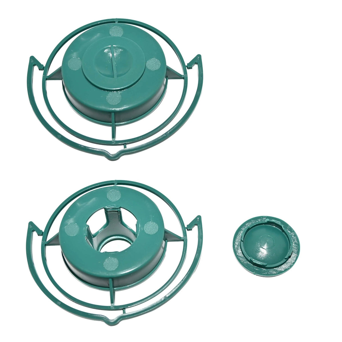Suport Hrănitoare Păsări pentru Sticlă Plastic, Adaptor Dozator Semințe Grădină, Polipropilenă Rezistentă, 12.5 x 3.8 x 2 cm, Verde