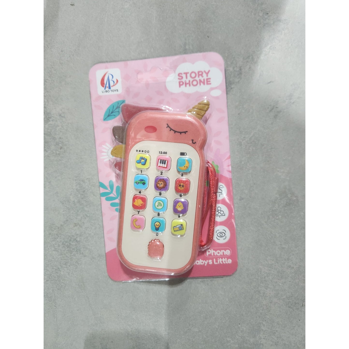 Telefon Interactiv Pentru Copii, Jucarie Inteligenta Cu Functii Educative Si Muzicale, Efecte Vocale, Model Unicorn Sau Albinuta, Material Plastic, 19 x 11.5 cm, Roz/Multicolor