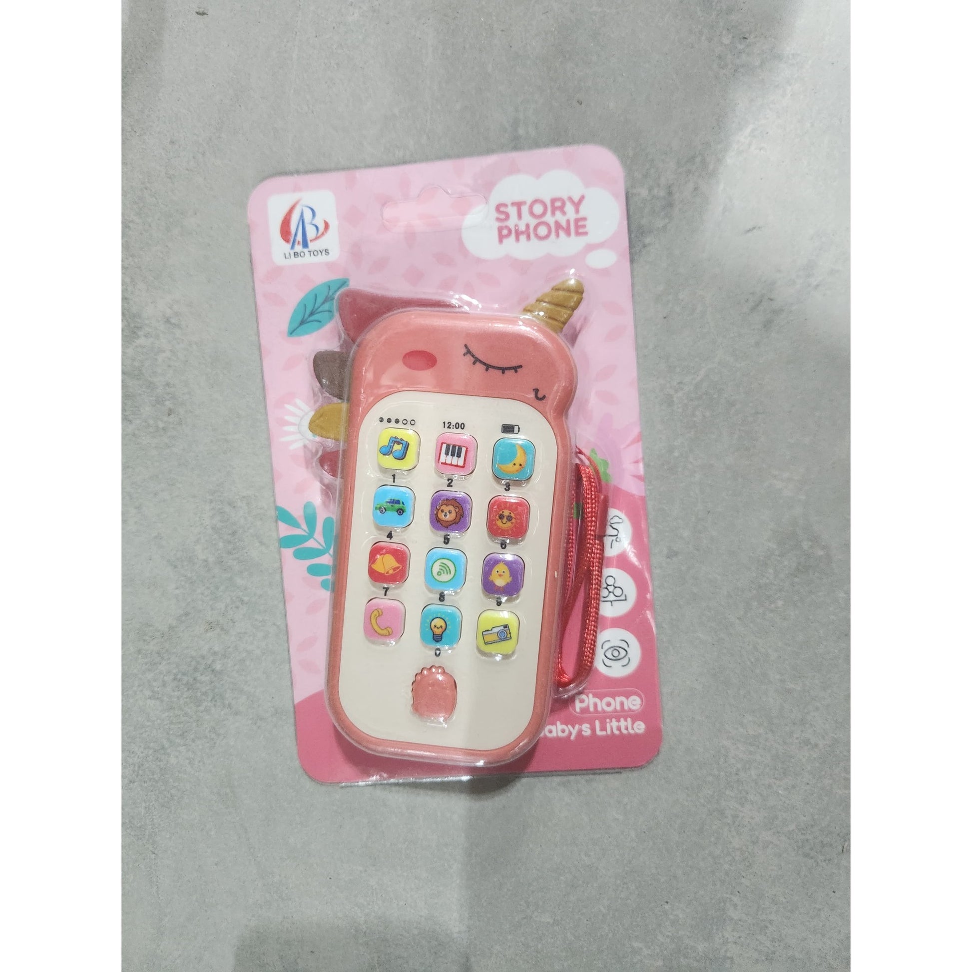 Telefon Interactiv Pentru Copii, Jucarie Inteligenta Cu Functii Educative Si Muzicale, Efecte Vocale, Model Unicorn Sau Albinuta, Material Plastic, 19 x 11.5 cm, Roz/Multicolor