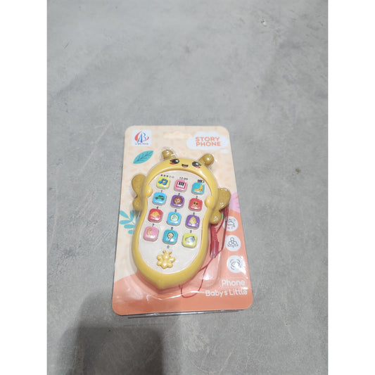 Telefon Inteligent Interactiv pentru Copii, Jucarie Educativa cu Functii Muzicale si Vocale, Model Albinuta, Material Plastic, 19 x 11.5 cm, Galben/Multicolor, 4-6 Ani