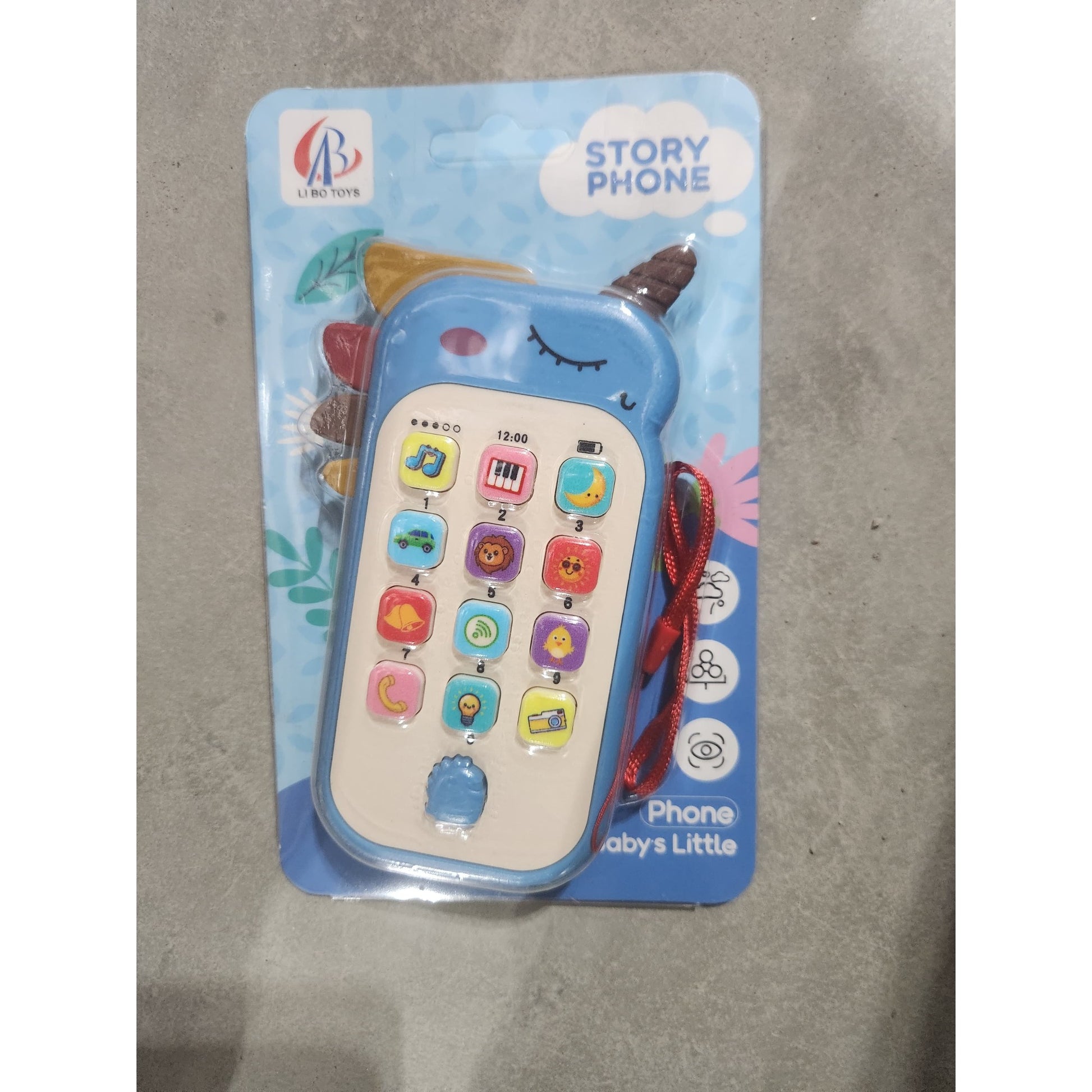 Telefon Inteligent Interactiv pentru Copii, Jucarie Educativa cu Functii Muzicale si Voce, Model Unicorn sau Albinuta, Plastic, 19 x 11.5 cm, Albastru/Multicolor