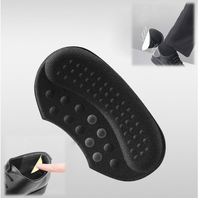 Branturi Pentru Incaltaminte, Protectie Calcai si Reglare Marime, Spuma Moale cu Memorie, Autoadezive, Grosime 6 mm, Marime Universala, Negru, 2 Bucati