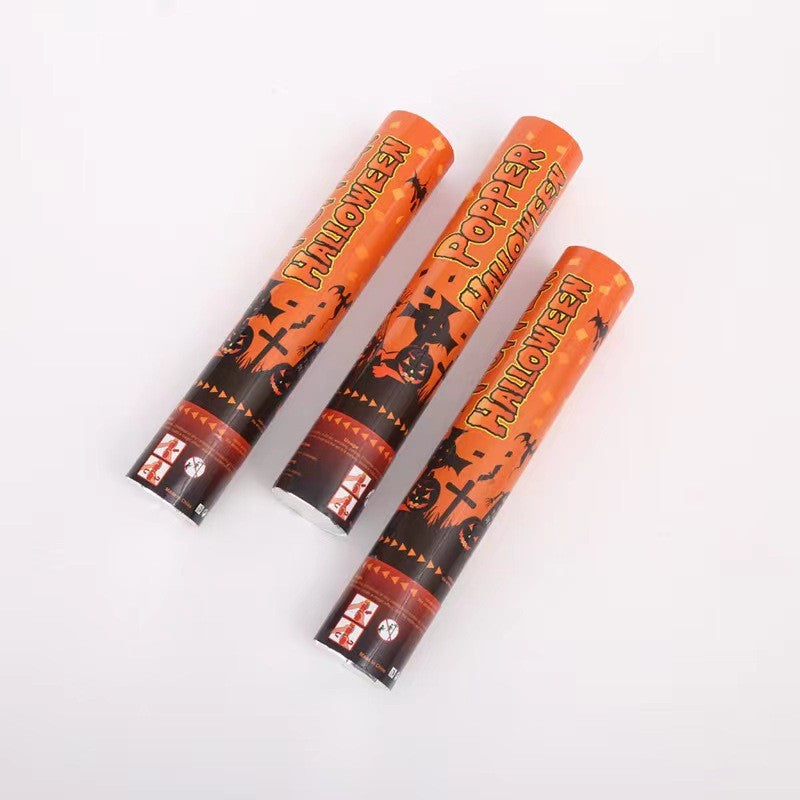 Tun de Confetti Halloween, Actionare prin Rasucire Manuala, Hartie Reciclabila, Multicolor, 30 cm