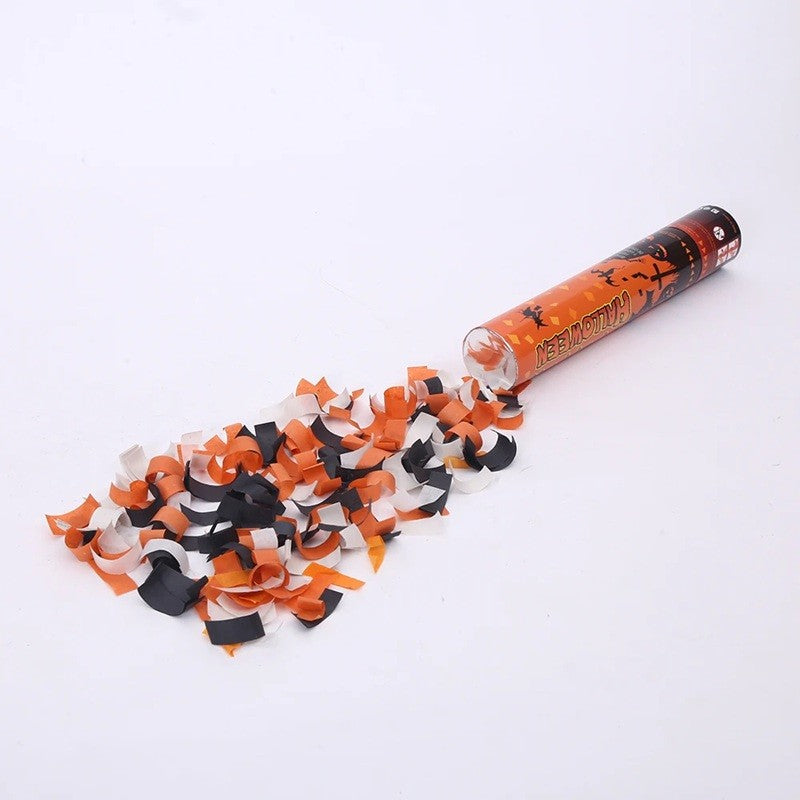 Tun de Confetti Halloween, Actionare prin Rasucire Manuala, Hartie Reciclabila, Multicolor, 30 cm