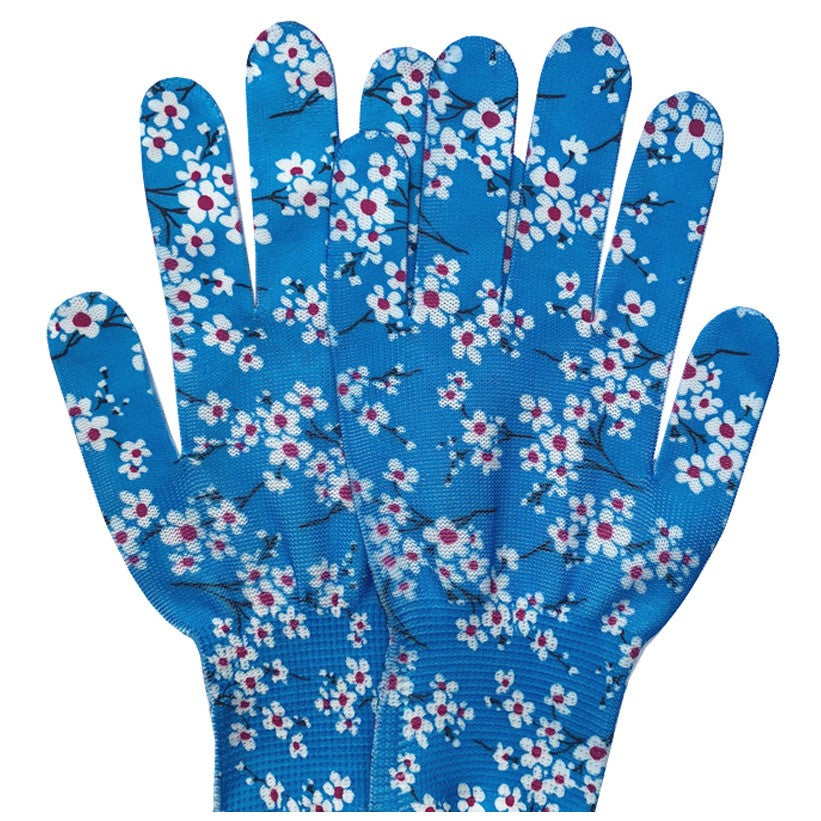 Manusi de Gradinarit Antiderapante, Protectie Lucrari Usoare si Casnice, Nailon Respirabil, Model Inflorat, Marime Universala 20 cm, Multicolor