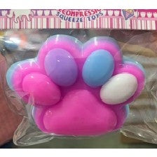 Jucarie Antistres Squishy Labuta de Pisica, Revenire Lenta, Spuma Pufoasa TPR, 8.5 x 7.5 cm, Roz si Albastru Deschis