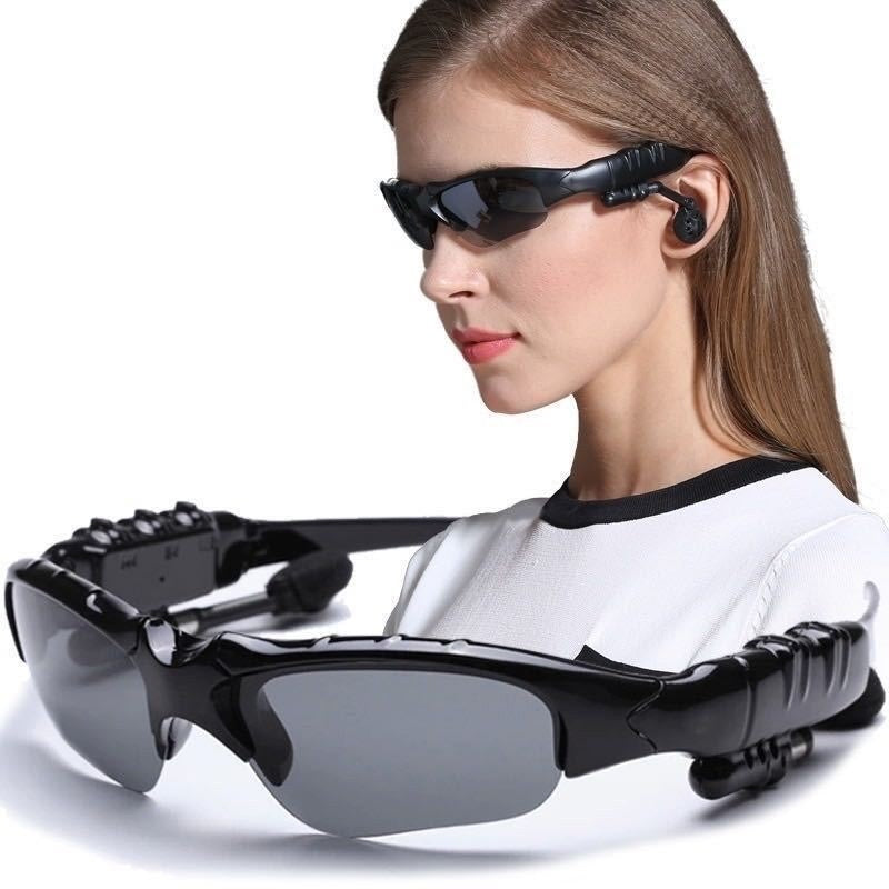 Ochelari de Soare Inteligenti, Lentile Polarizate cu Protectie UV, Bluetooth 5.0, Apeluri Hands-free si Muzica, Stereo, Impermeabili IPX3, Material ABS, 12.5 x 17 x 4 cm, Negru