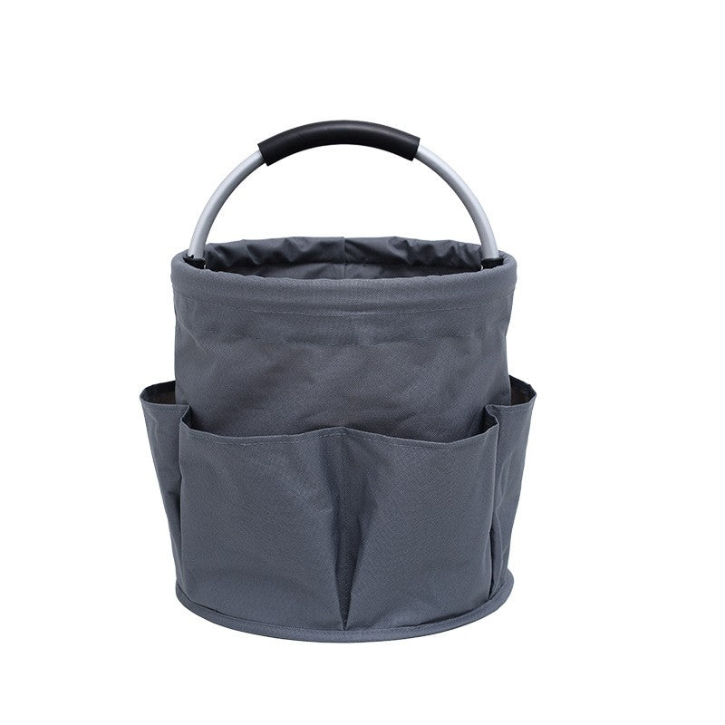 Geanta Cos Universala pentru Scule si Picnic, Organizator Pliabil cu Buzunare Exterioare, Material Oxford 600D, 17L, 28 x 28 x 28 cm, Gri Inchis