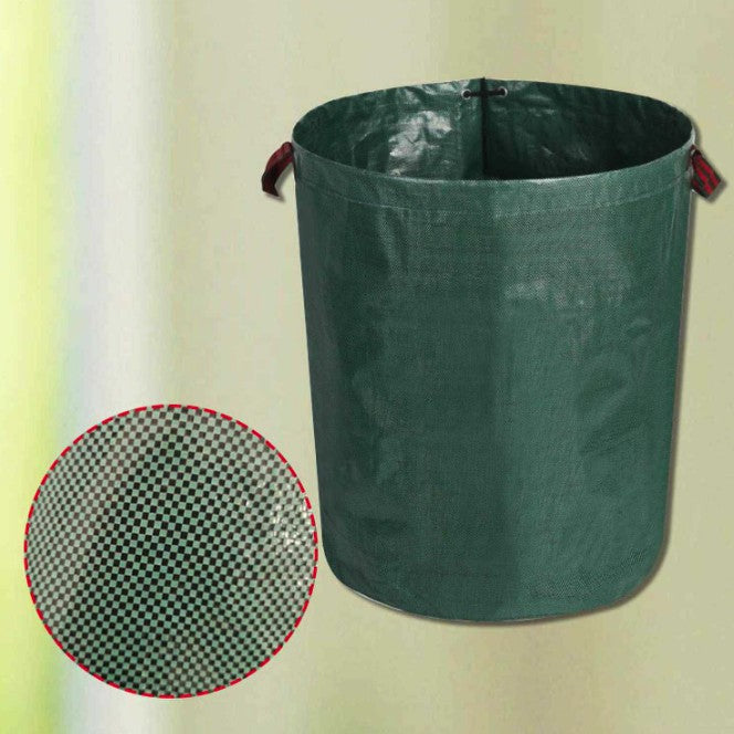 Sac de Colectare Frunze și Resturi Vegetale, Coș pentru Grădină cu Mânere, Polipropilenă Rezistentă și Pliabilă, 120 l, 45 x 76 cm, Verde