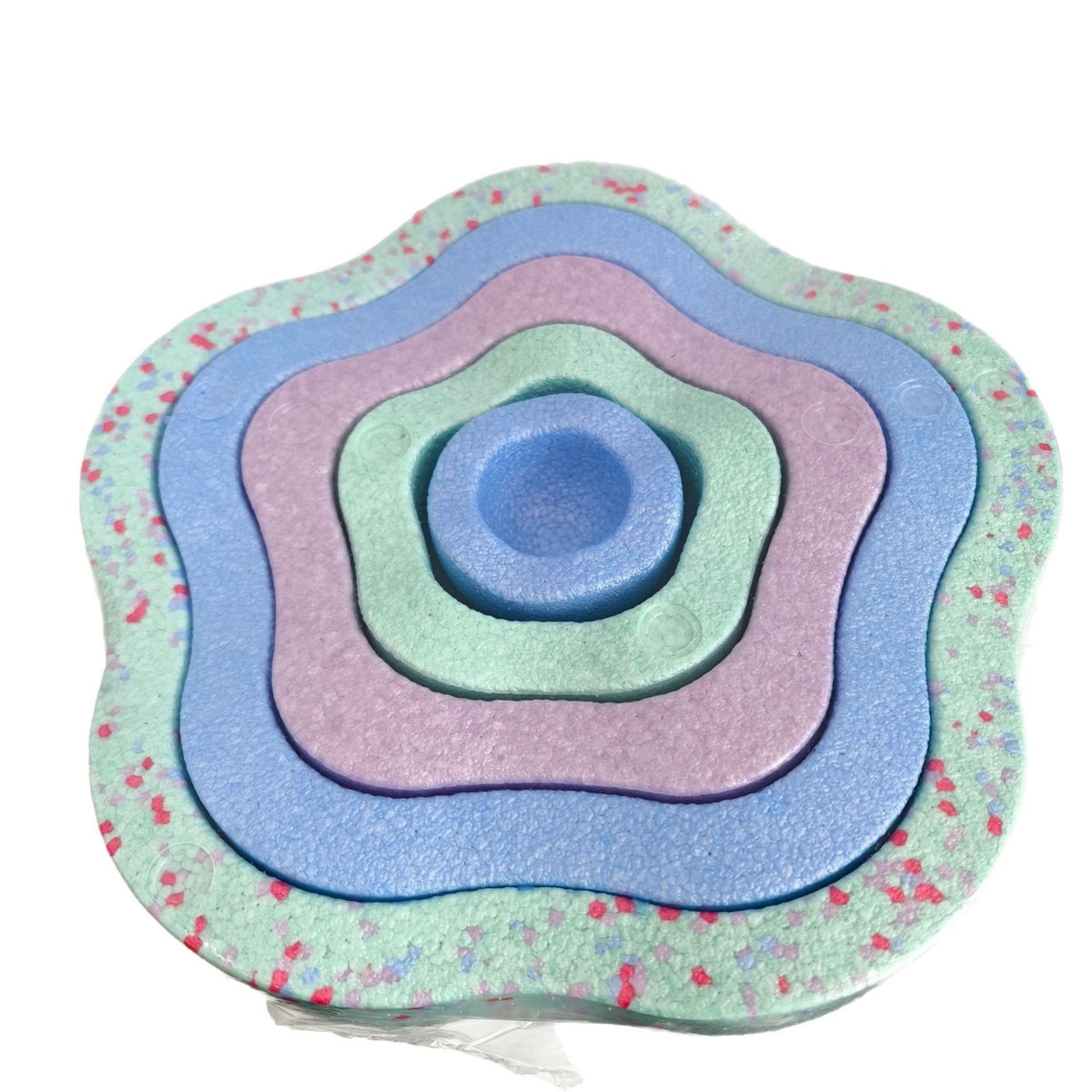 Jucarie Senzoriala de Echilibru, Stepping Stones pentru Coordonare si Miscare, Spuma PPE, 5 Piese, 28 cm, Multicolor