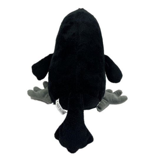 Papusa de Mana Interactiva pentru Teatru, Marioneta Model Pasare, Plus Moale cu Umplutura Bumbac PP, 30 cm, Alb/Negru