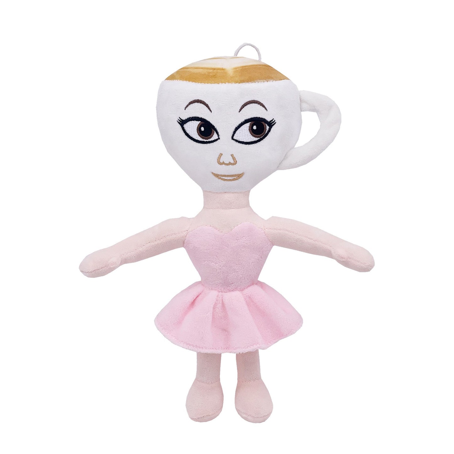 Italian Brainrot Jucărie De Plus Ballerina Cappuccina, Cu Agățătoare, Plus Moale, 30 x 20 cm, Roz