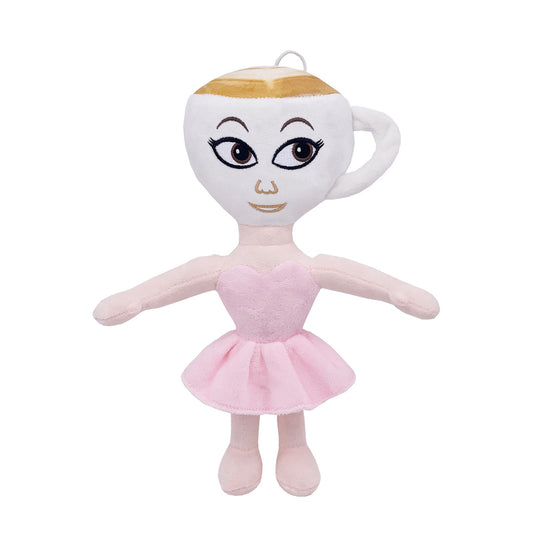 Italian Brainrot Jucărie De Plus Ballerina Cappuccina, Cu Agățătoare, Plus Moale, 30 x 20 cm, Roz