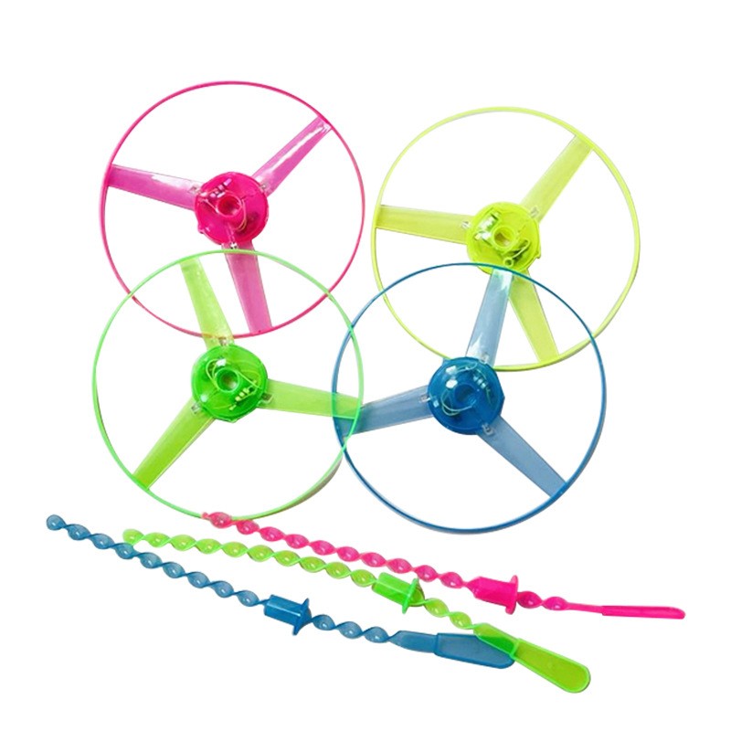 Jucarie Disc Zburator cu Lumini LED, Lansator Manual Tip Libelula, Plastic ABS Rezistent, 20 x 30 cm, 14 Ani+, Albastru