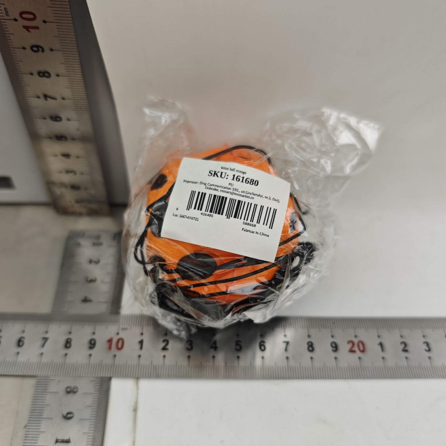 Minge Saltareata Space Moon Ball, Jucarie Hiperelastica si Antistress pentru Copii, Design Aerodinamic, Spuma de Inalta Densitate, Diametru 66 mm, Portocaliu