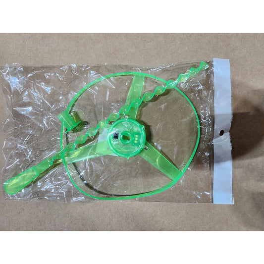 Jucarie Disc Zburator cu Lumini LED Colorate, Aruncator Manual Tip Libelula, Material ABS, 14 Ani+, Verde, 20 x 30 cm