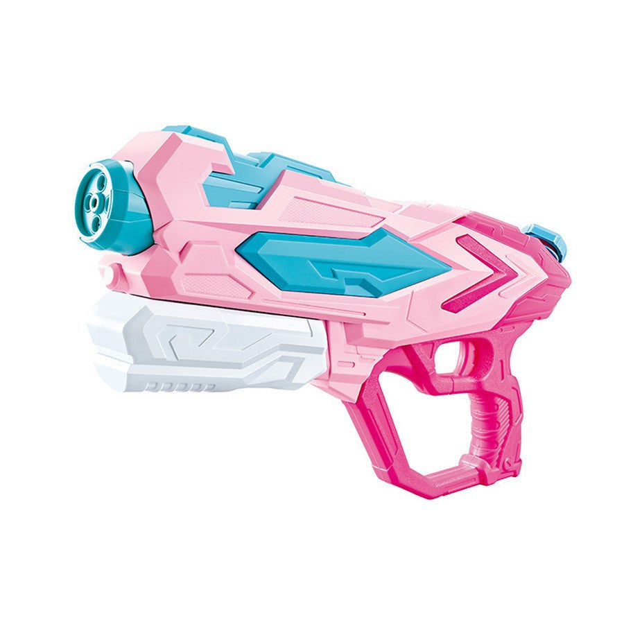 Pistol cu Apa pentru Copii, Rezervor Mare 900 ml, 4 Duze Comutabile, Raza 8 m, Plastic Rezistent, Roz, Varsta 6 Ani+