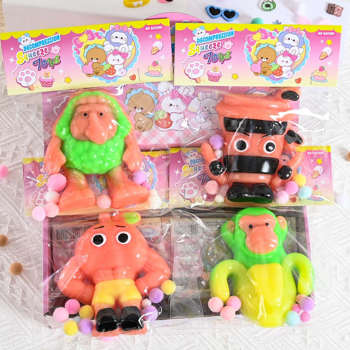 Jucarie Antistres Squishy, Model Brr Brr Patapim cu Revenire Lenta, Material Elastic TPR Moale, 12 x 11 x 3 cm, Multicolor