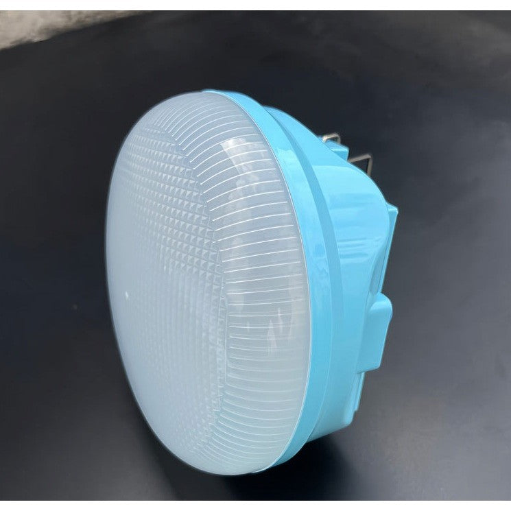 Lampa Solara LED 2in1 Portabila, Incarcare Solara si USB, 3 Trepte Intensitate, Agatatoare Inclusa, 100W, Plastic, 13x13x7 cm, Albastru