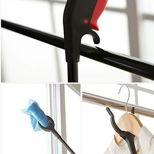 Clește pentru Colectarea Deșeurilor, Dispozitiv Ridicare Gunoi cu Mâner Ergonomic, Metal și Plastic, Tijă Fixă 17 mm, 60 cm, Negru/Roșu