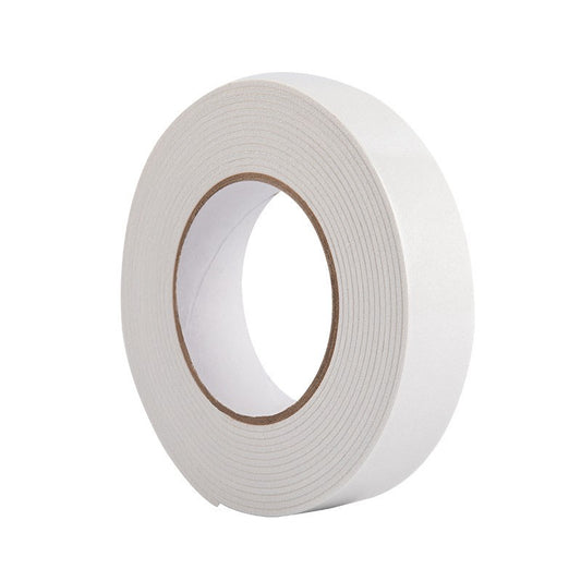 Banda Dubla Adeziva Cu Burete, Rola Lipici Pentru Cadouri Si Decoratiuni DIY, Fixare Puternica, 1 m x 2.5 cm, Alb
