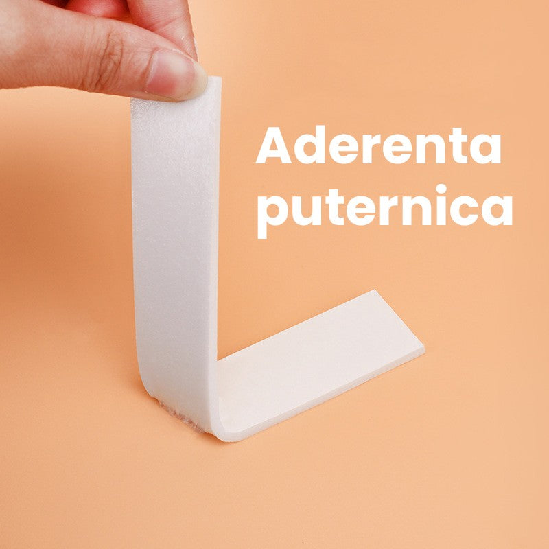 Banda Dubla Adeziva Cu Burete, Rola Lipici Pentru Cadouri Si Decoratiuni DIY, Fixare Puternica, 1 m x 2.5 cm, Alb