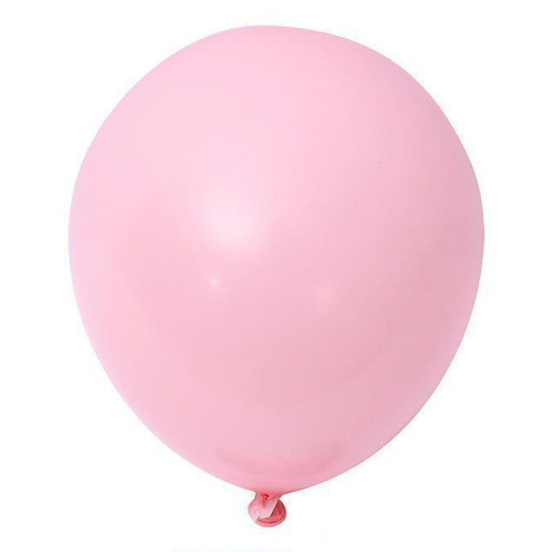 Set 12 Baloane Aniversare, Model Macaroon Mat, Compatibile Aer sau Heliu, Latex Rezistent, 30 cm, Roz Pastel
