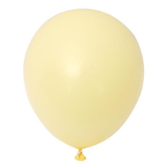 Set 12 Baloane Party, Latex Macaroon Rezistent, Potrivite Aer sau Heliu, Galben, 30 cm