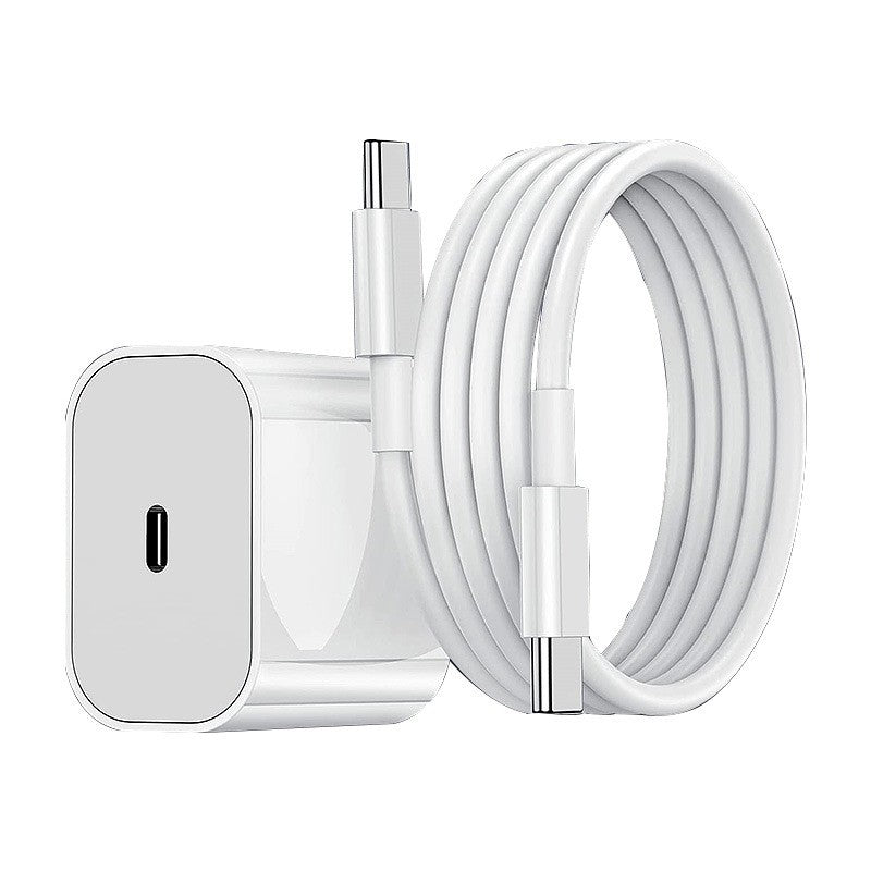 Incarcator Retea Fast Charge PD 30W, Compatibil iPhone 15 si 16, Power Delivery, Cablu USB-C 27W Inclus, 1m, Alb