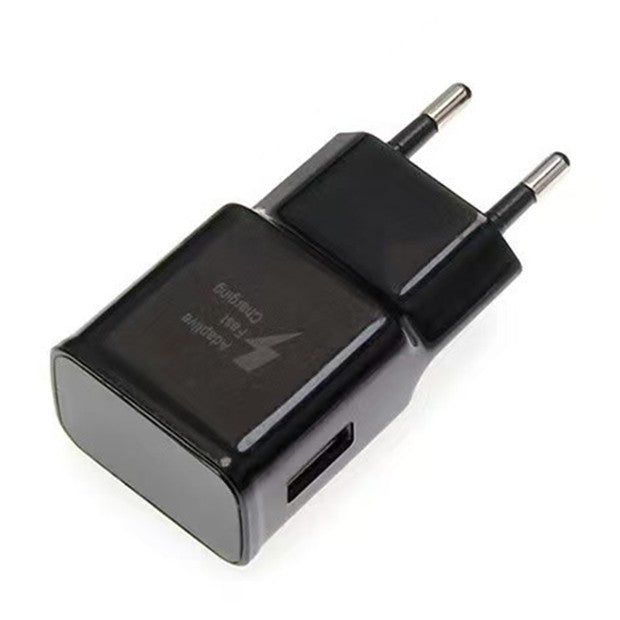 Incarcator Retea pentru Samsung Galaxy S6 si S8, Adaptor Priza Universal USB-A, 15W Adaptive Fast Charging, 2.4A, Negru Lucios