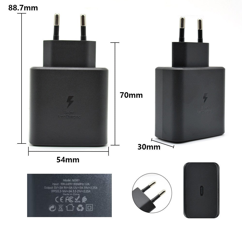 Incarcator Retea Super Fast Charge, Adaptor Universal Port USB-C, Power Delivery 45W, Protectie Supraincarcare, Compact, Negru