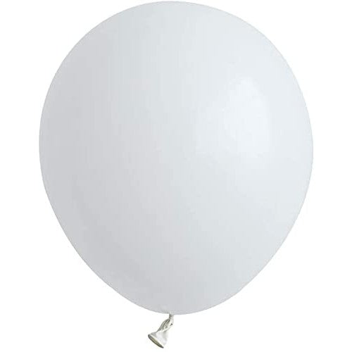 Set 12 Baloane Aniversare, Compatibile Heliu Sau Aer, Latex Standard, Alb, 30 cm
