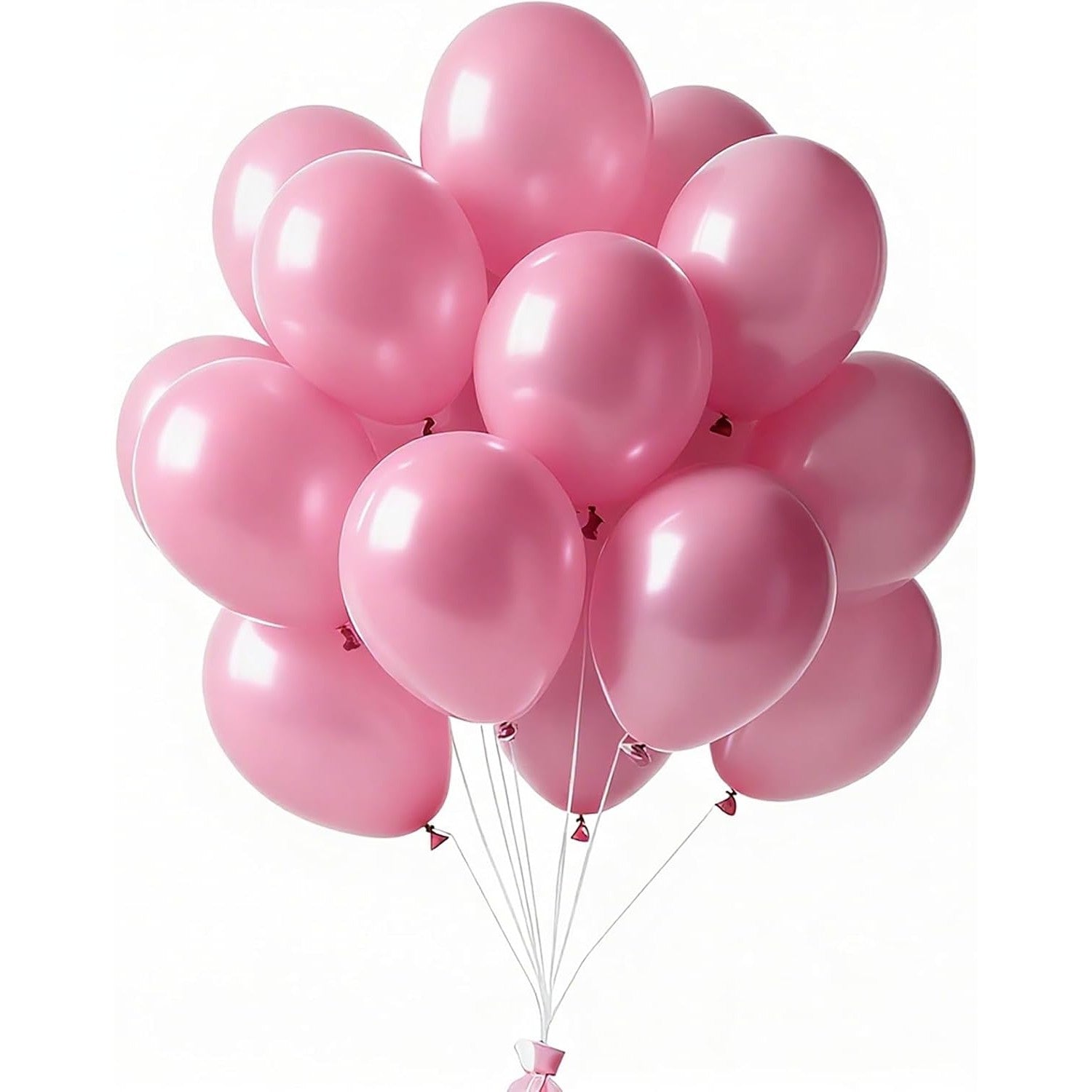 Set 12 Baloane din Latex Standard, Decoratiuni Petreceri si Evenimente, Compatibile Aer sau Heliu, 30 cm, Roz Deschis