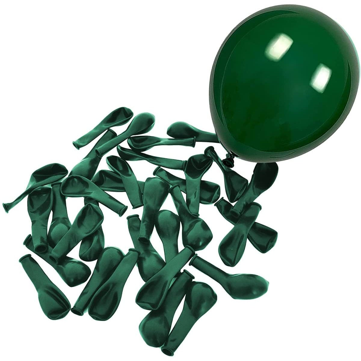 Set 12 Baloane Party, Latex Standard, Compatibile Aer sau Heliu, 30 cm, Verde Inchis