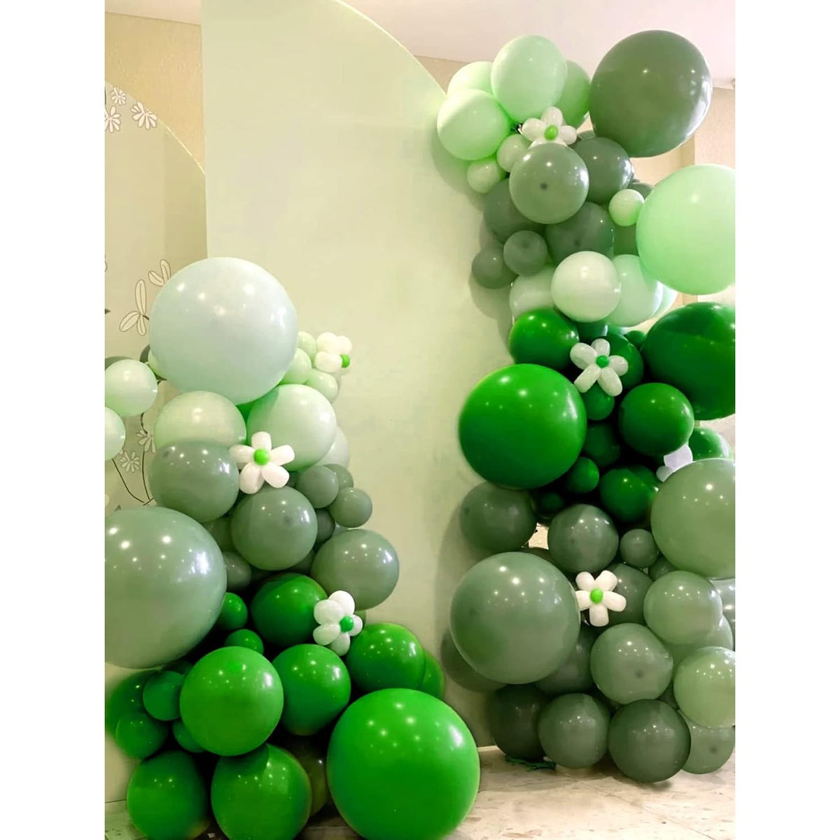 Set 12 Baloane Profesionale, Compatibile Aer sau Heliu, Latex Premium, 30 cm, Verde
