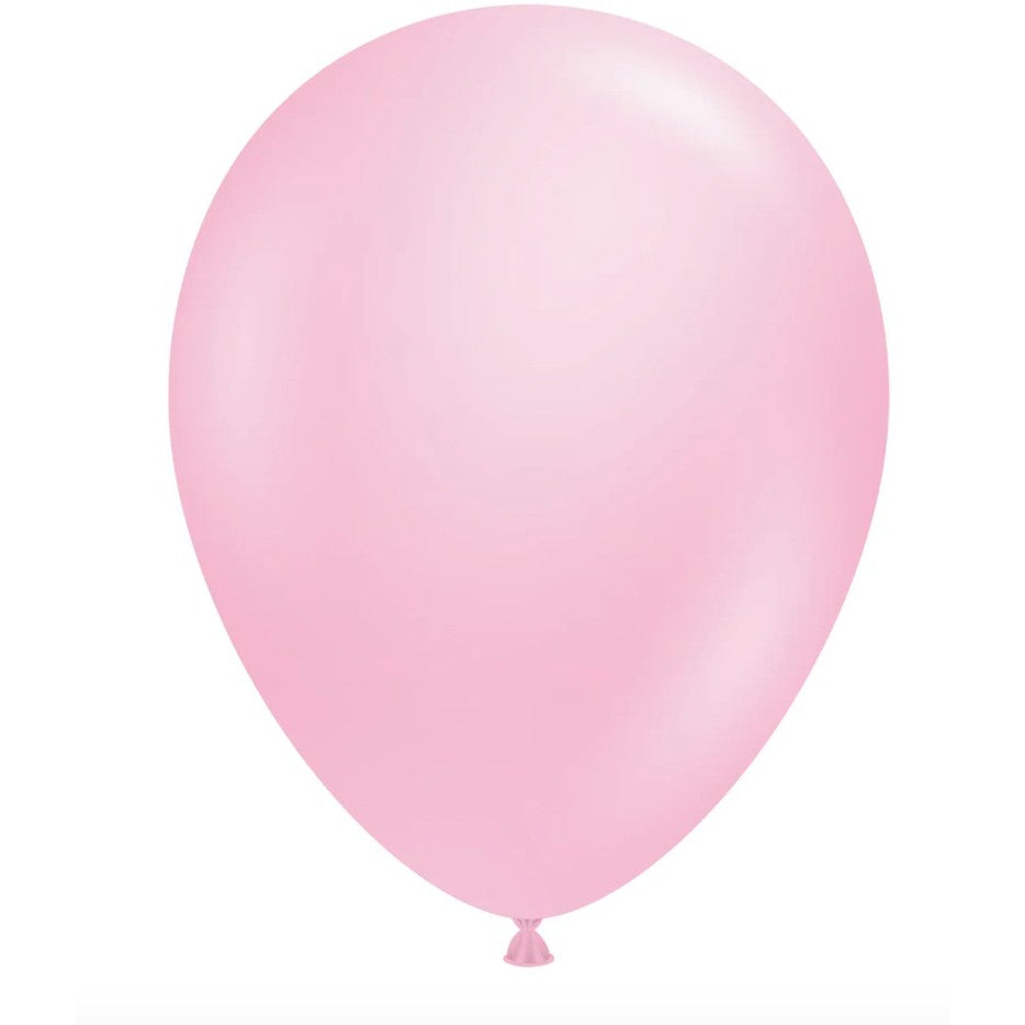 Set 12 Baloane din Latex Standard, Potrivite pentru Aer sau Heliu, Decoratiuni Party, Roz Deschis, 25 cm
