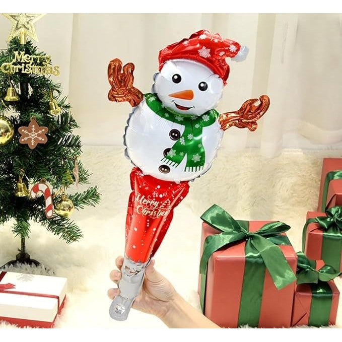 Balon Figurina Om De Zapada, Decoratiune Tematica Craciun, Material Folie Aluminiu, 29.5x61.5 cm, Multicolor